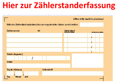 Zählerstandserfassung 2023